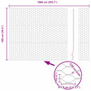 vidaXL Hexagon kerítés Szürke 1 x 10 m Acél