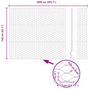 vidaXL Hexagon kerítés Szürke 1,4 x 10 m PVC
