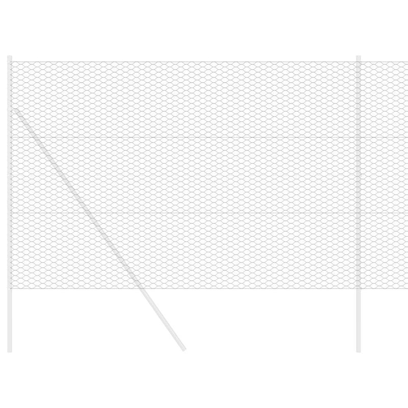 vidaXL Hexagon kerítés Szürke 1.6 x 10 m Acél