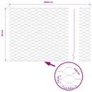 vidaXL Hexagon kerítés 0,6 x 25 m PVC Szürke