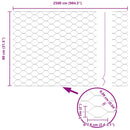 vidaXL Hexagon kerítés Szürke 0.8 x 25 m Acél