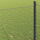 vidaXL Hatszögletű kerítés Szürke 1.6 x 25 m Acél