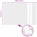 vidaXL Hexagon kerítés Szürke 0.5 x 100 m Acél