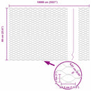 vidaXL Hexagon kerítés Szürke 0,6 x 100 m PVC