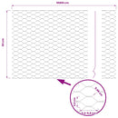 vidaXL Hexagon kerítés Szürke 0,6 x 100 m PVC