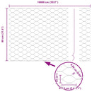 vidaXL Hexagon kerítés Szürke 0,8 x 100 m PVC