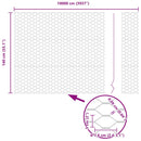 vidaXL Hexagon kerítés Szürke 1,4 x 100 m PVC