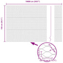 vidaXL Hexagon kerítés Szürke 1.5 x 100 m Acél