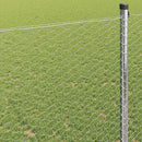 vidaXL Hexagon kerítés 0,4 x 10 m Horganyzott acél Ezüst