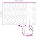 vidaXL Hexagon kerítés Ezüst 0,6 x 10 m Horganyzott acél