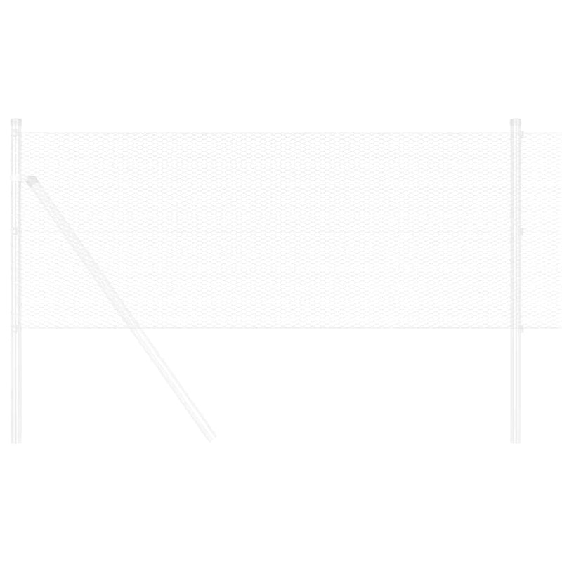 vidaXL Hexagon kerítés Ezüst 0.8 x 10 m Horganyzott acél