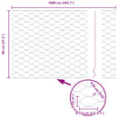 vidaXL Hexagon kerítés Ezüst 0,8 x 10 m Horganyzott acél