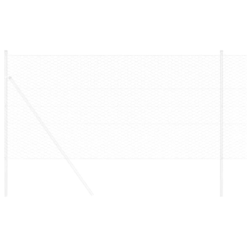 vidaXL Hexagon kerítés Ezüst 1.4 x 10 m Horganyzott acél