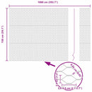 vidaXL Hexagon kerítés Ezüst 1.5 x 10 m Horganyzott acél