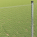 vidaXL Hexagon kerítés Ezüst 0,6 x 25 m Horganyzott acél