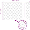 vidaXL Hexagon kerítés Ezüst 0,6 x 25 m Horganyzott acél