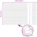 vidaXL Hexagon kerítés Ezüst 1.4 x 25 m Horganyzott acél