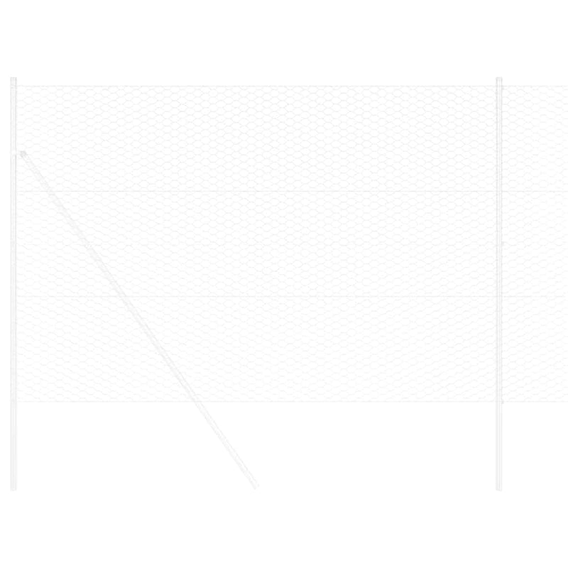 vidaXL Hexagon kerítés Ezüst 1.6 x 25 m Horganyzott acél