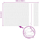 vidaXL Hexagon kerítés Ezüst 0,6 x 50 m Horganyzott acél