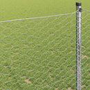vidaXL Hexagon kerítés Ezüst 0,6 x 100 m Horganyzott acél
