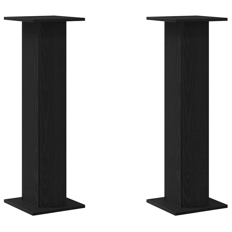 vidaXL Növényállvány 2 pcs Fekete tölgy 30 x 30 x 95 cm Faanyag