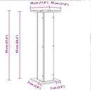 vidaXL Növényállvány 2 pcs Fekete tölgy 30 x 30 x 95 cm Faanyag