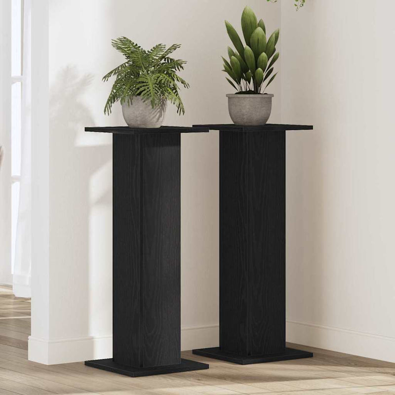 vidaXL Növényállvány 2 pcs Musta tammi 30 x 30 x 80 cm Faanyag