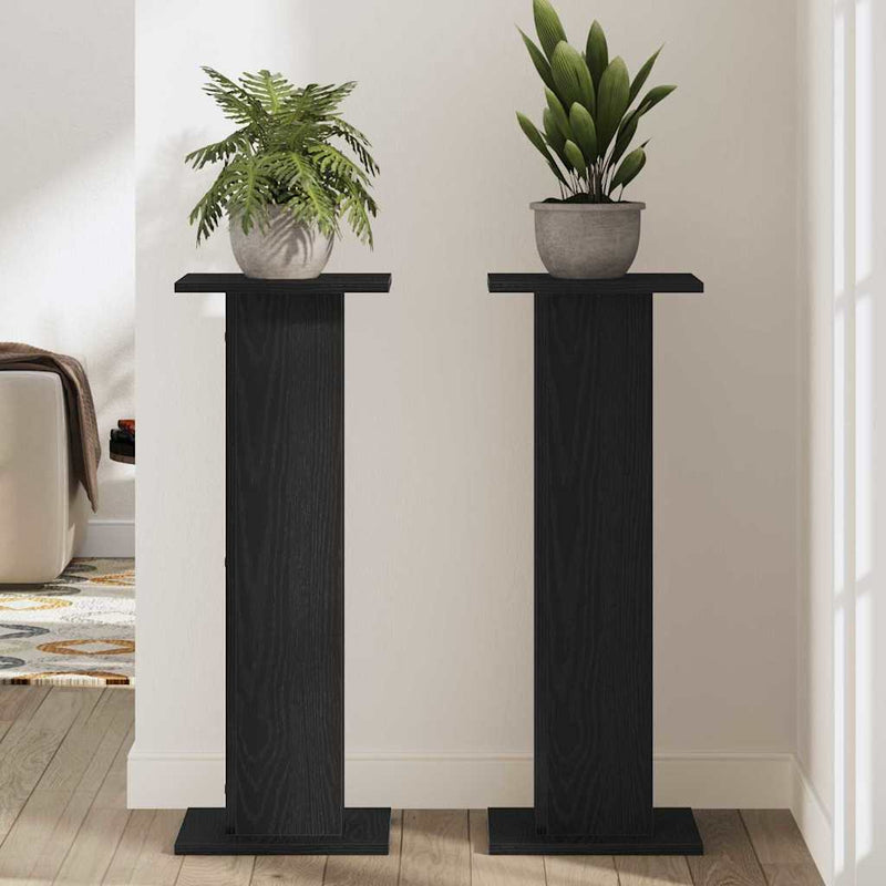 vidaXL Növényállvány 2 pcs Musta tammi 30 x 30 x 80 cm Faanyag