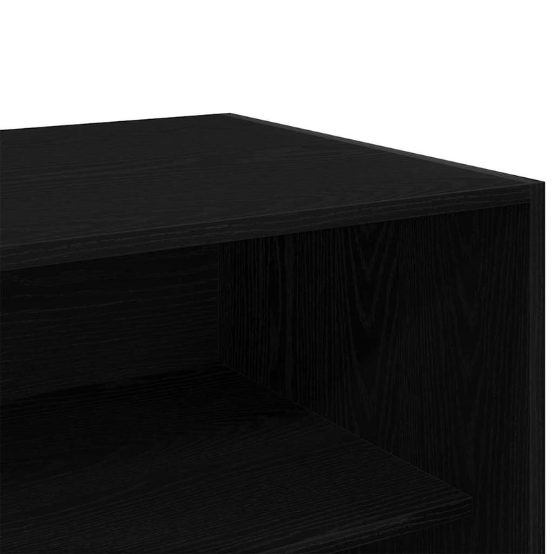 vidaXL Ruhásszekrény polcokkal Musta tammi 100 x 50 x 200 cm Faanyag