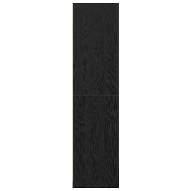 vidaXL Ruhásszekrény polcokkal Musta tammi 100 x 50 x 200 cm Faanyag