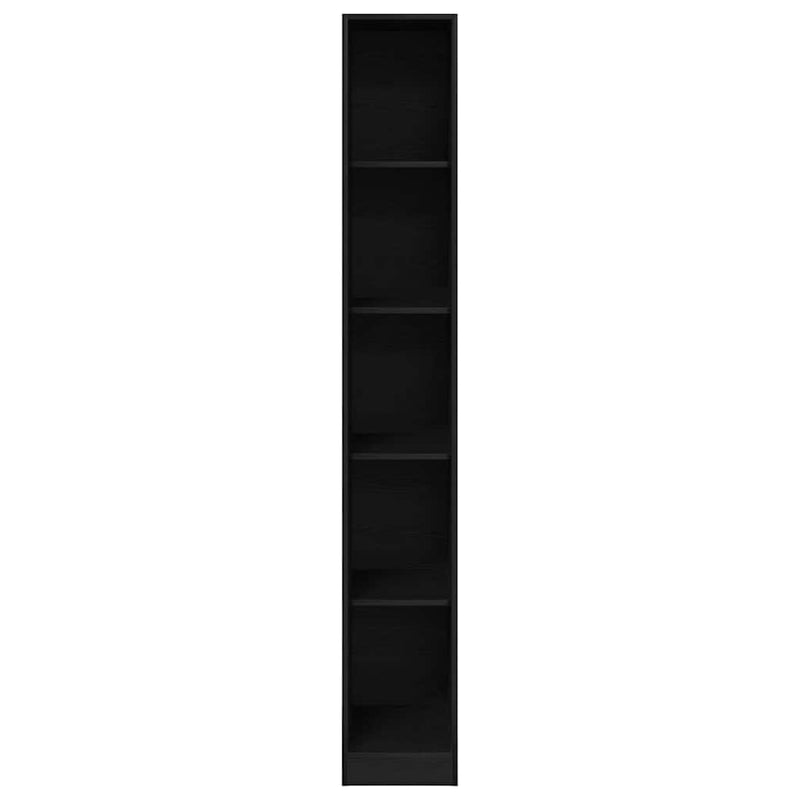 vidaXL Ruhásszekrény polcokkal Musta tammi 30 x 50 x 200 cm Faanyag