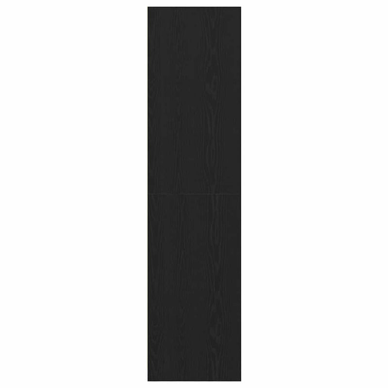 vidaXL Ruhásszekrény polcokkal Musta tammi 30 x 50 x 200 cm Faanyag