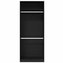 vidaXL Ruhásszekrény polcokkal Musta tammi 80 x 50 x 200 cm Faanyag