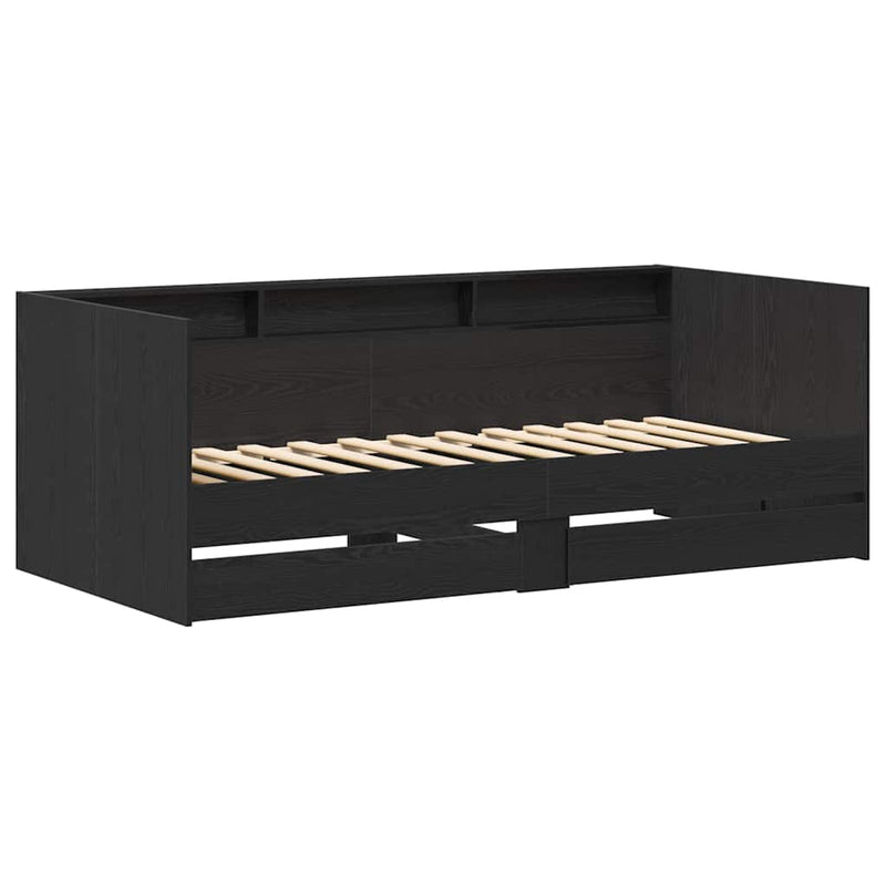 vidaXL Nappali ágy Szürke 90 x 200 cm Faanyag
