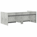 vidaXL Nappali ágy fiókkal tárolóval Szürke 90 x 200 cm Faanyag
