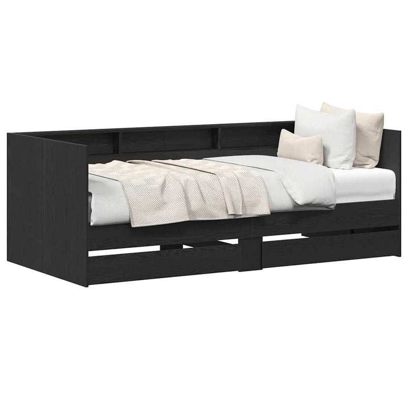 vidaXL Nappali ágy Szürke 90 x 200 cm Faanyag