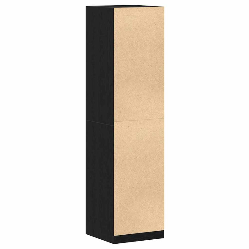 vidaXL Ruhásszekrény Musta tammi 50 x 50 x 200 cm Faanyag