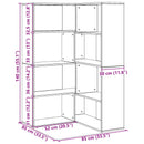 vidaXL Ruhásszekrény 2 pcs Fekete tölgy 85 x 85 x 140 cm Faanyag