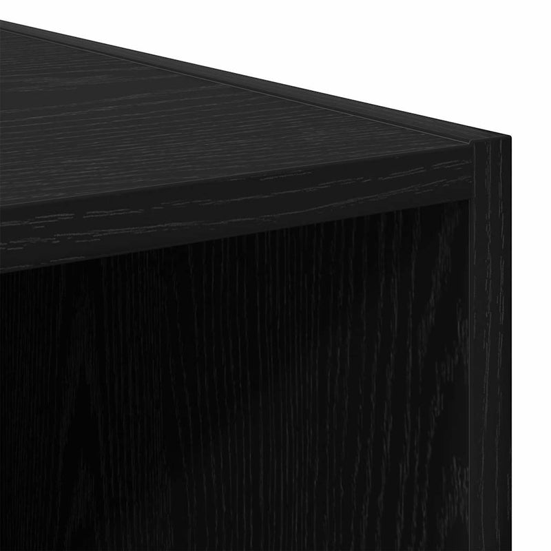 vidaXL Ruhásszekrény polcokkal Musta tammi 30 x 50 x 200 cm Faanyag