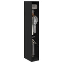 vidaXL Ruhásszekrény tárolóval Musta tammi 30 x 50 x 200 cm Faanyag