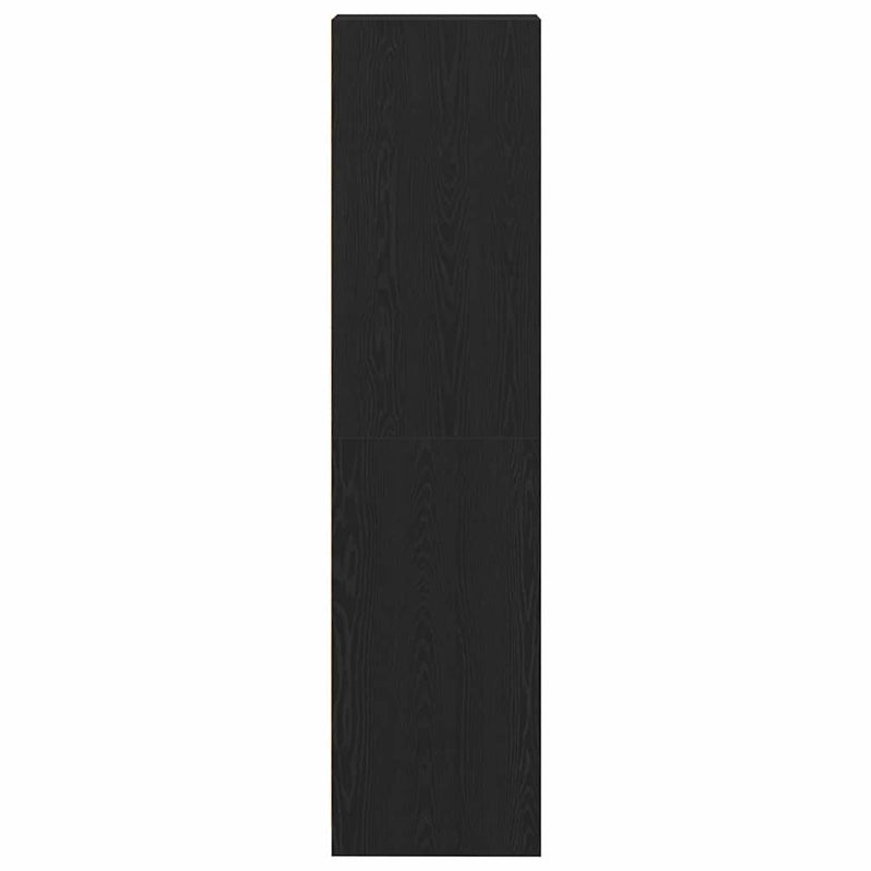 vidaXL Ruhásszekrény polcokkal Musta tammi 30 x 50 x 200 cm Faanyag