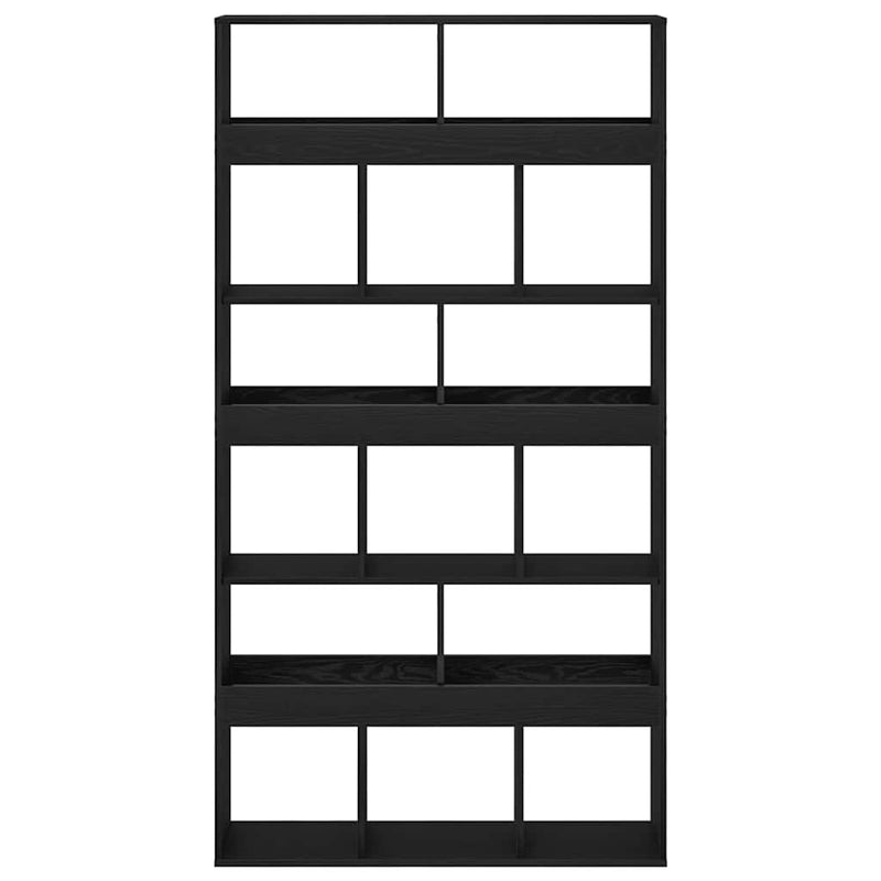 vidaXL Könyvespolc 2 pcs Musta tammi 100 x 33 x 187.5 cm Faanyag