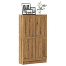 vidaXL kézzel készített tölgyfa könyvesszekrény 82,5 x 30,5 x 150 cm