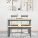 vidaXL Panama 4 részes szürke tömör fenyőfa étkezőgarnitúra