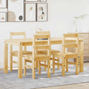 vidaXL Panama 5 részes tömör fenyőfa étkezőgarnitúra