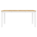 vidaXL Panama 5 részes fehér tömör fenyőfa étkezőgarnitúra