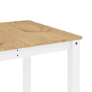 vidaXL Panama 5 részes fehér tömör fenyőfa étkezőgarnitúra