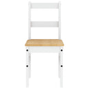 vidaXL Panama 7 részes fehér tömör fenyőfa étkezőgarnitúra