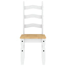 vidaXL Panama 3 részes fehér tömör fenyőfa étkezőgarnitúra