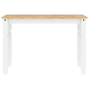 vidaXL Panama 5 részes fehér tömör fenyőfa étkezőgarnitúra